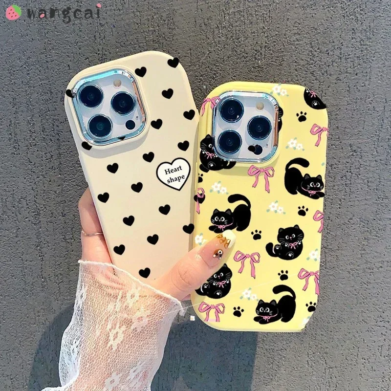 For Samsung Galaxy A33 A35 A73 A22 A02 A12 A11 A20S M32 M22 M02 M12 F12 Note 10+ Phone Case Dopamine Color Cute Cat Soft Cover