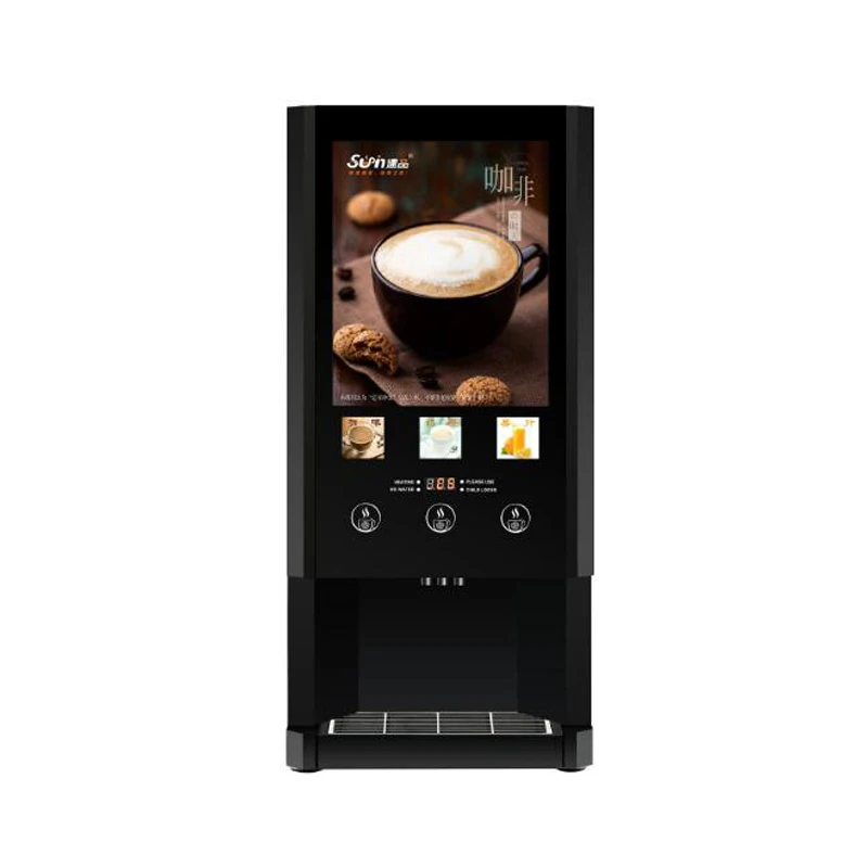 3 Hot Flavors Instant Coffee Machine Smart Fully Automatic Hot Drink Machine Desktop Espresso Milk Tea Coffee Machine