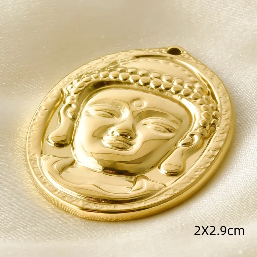 6 Stück echt vergoldete Chakra-Lotusblumen-Hasama-Anhänger, Energieausgleich-Accessoires, DIY-Edelstahl-Anhänger für die Schmuckherstellung – Detail 11