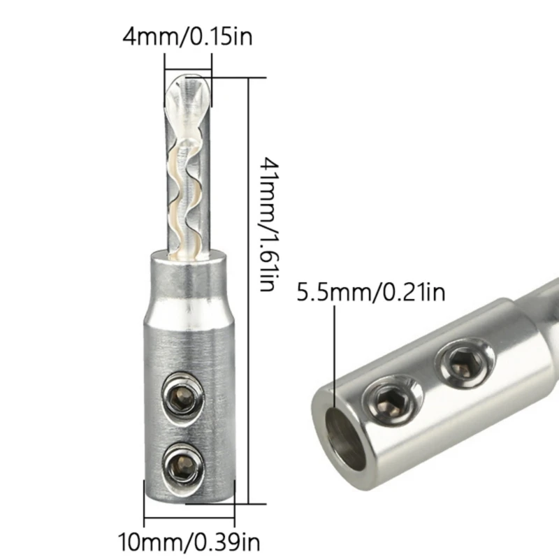 Y1UB Auditory Adapter Silver Plated Solderless Banana Plug for Amplifiers and Speakers Connection with HiFi Sound Connector