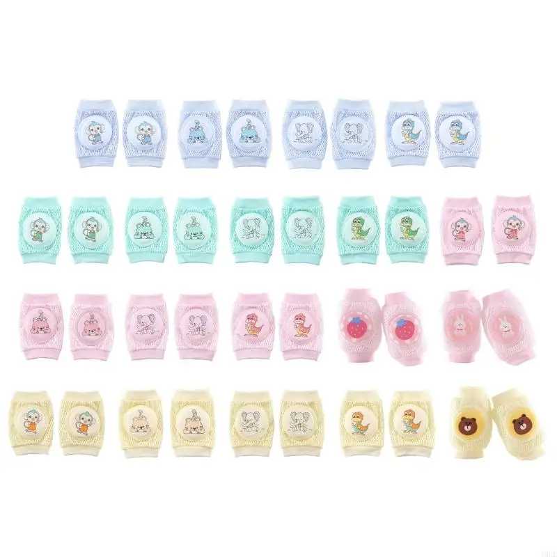 

A9LE 1Pair Toddler Knee Pads for Crawling Breathable Cotton Knee Knee Protect Pad