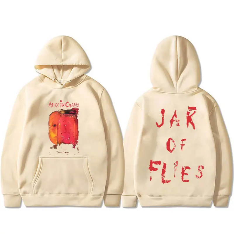 Rock Band Alice in Chains Jar of Flies Album Felpa con cappuccio grafica da uomo Felpa con cappuccio gotico punk pop musicale Pullover moda maschile