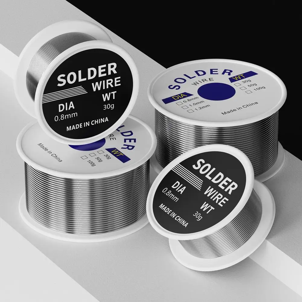 0.8mm 30g 50g 100g Soldering Tin Wire Tin Melt Rosin Core Solder Soldering Wire Roll No-clean FLUX 2.0%