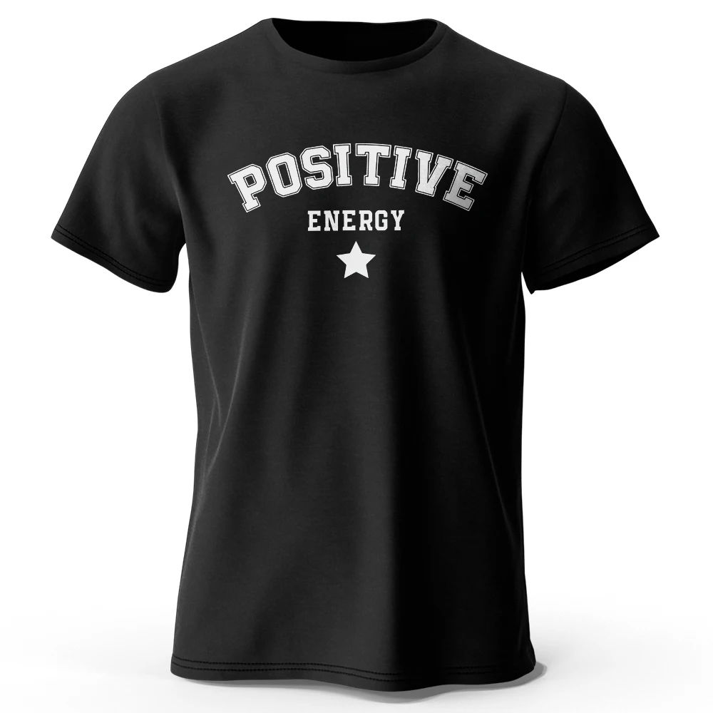 Men\'s Positive Energy Tees and T-Shirt: Trendy Urban Streetwear for a Stylish Summer Look