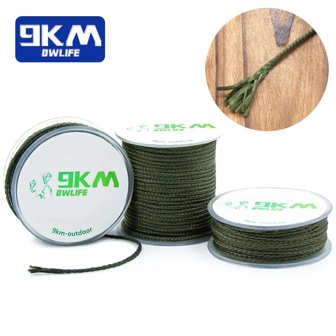 Kevlar Line 1.1~2.3mm Braided Fishing Line Outdoor Hammock Camping Parachute Backpack Tarp Cord Kite String Fishing Assist Line