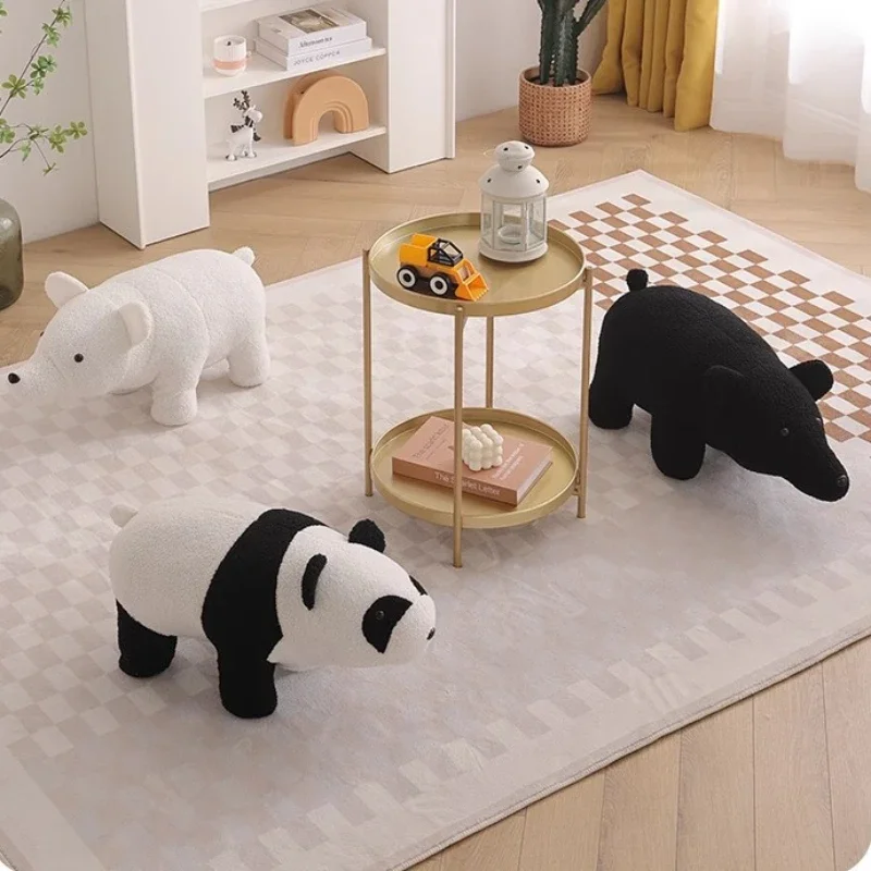 Cartoon Design Multifunctional Low Bench for Baby Dining Chair Doorstep Shoe Changing Stool Living