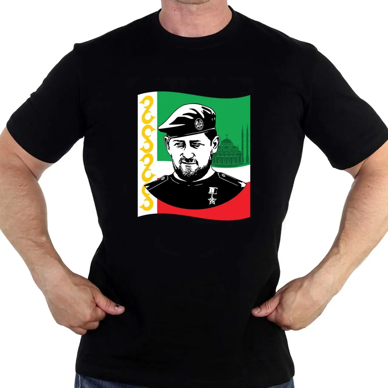 Chechen Leader Ramzan Kadyrov T-Shirt New 100% Cotton O-Neck Summer Short Sleeve Casual Mens T-shirt Size S-3XL