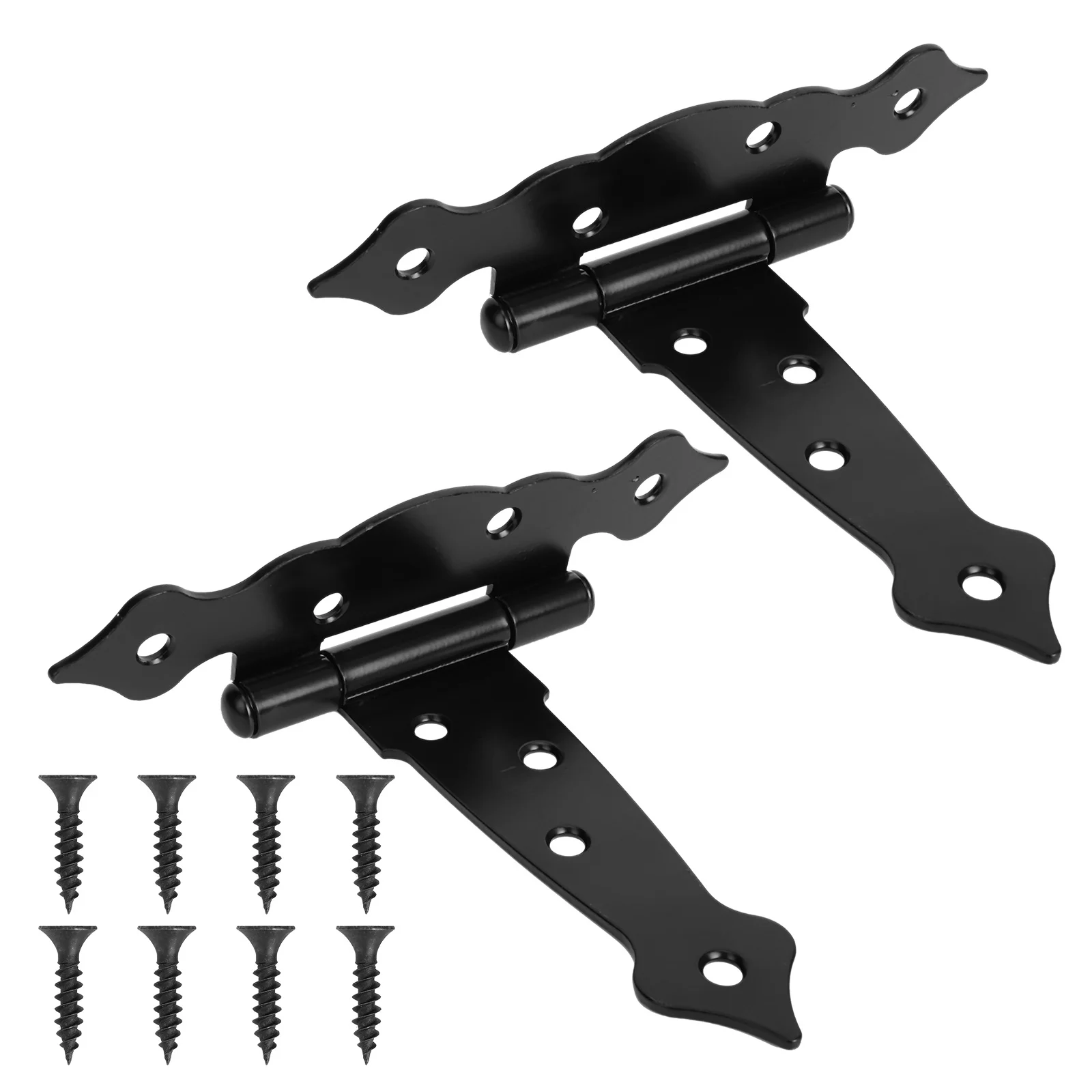 

2 set T-Shaped Door Heavy Duty Iron Hinges For Wooden Doors Outdoor Indoor Use Decorative Butt Hinges Hardware Fittings