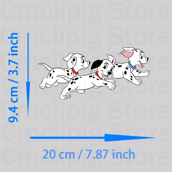 Cartoon 101 Dalmatians Pongo fusible clothing patches thermo-stickers for children vinyl stickers DIY Sewing