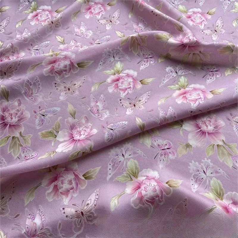 

Jacquard printed silk fabric Chinese-style new cheongsam clothing Hanfu dress