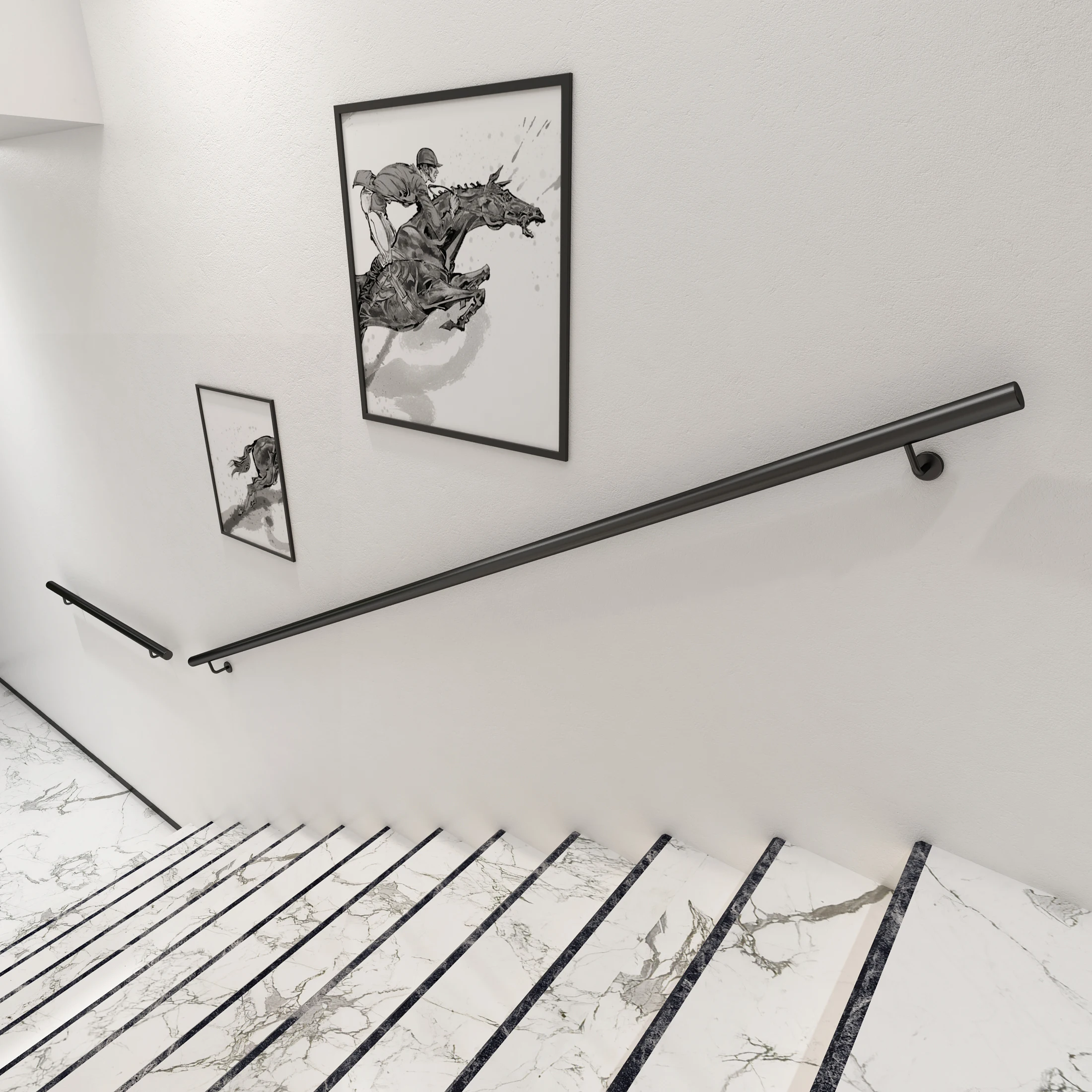 

Minimalist Stainless Steel Stairs Handrails Home Villa Indoor Balcony Loft Restaurant Outdoor Self-improvement Customization