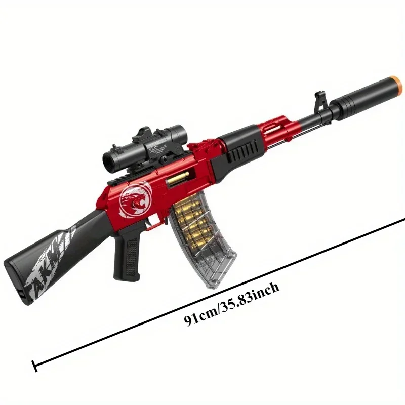 Manual explosão escudo ejeção bala macia crianças menino simulação brinquedo arma pai-filho batalha ao ar livre ak47 rifle de assalto