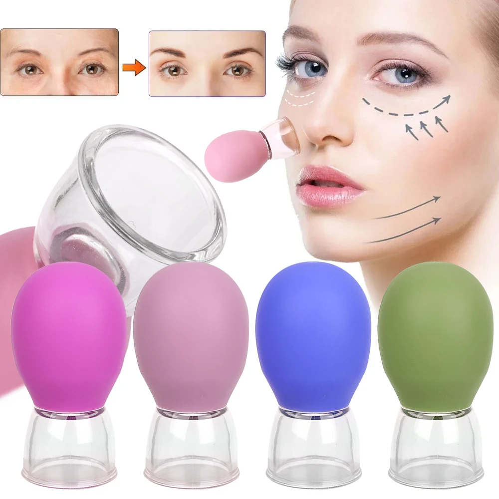 Borracha Facial Shaping Cupping Machine, Massageador Anti-Celulite, Anti-Rugas, Levantamento Da Pele, Jar Massagem, Ferramenta Facial