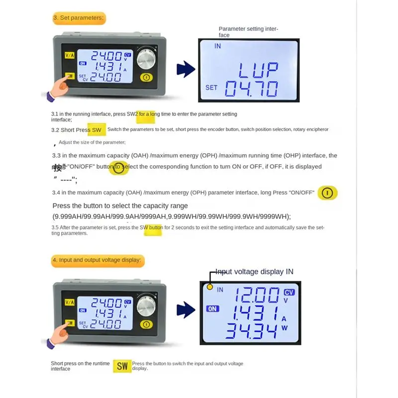 AEE3-CNC Adjustable DC Regulated Power Supply Constant Voltage Constant Current Maintenance 20A/1200W Step-Down Module