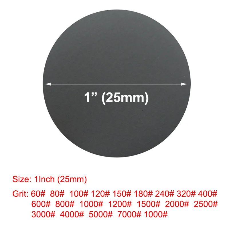 1-100 Stuks 1 "25Mm Schuurschijven Gruis 60-10000 # Gevlokt Schuurpapier Schuurschijf Haak & Loop Pad Voor Schuurslijpen Polijstgereedschap Droog/Nat