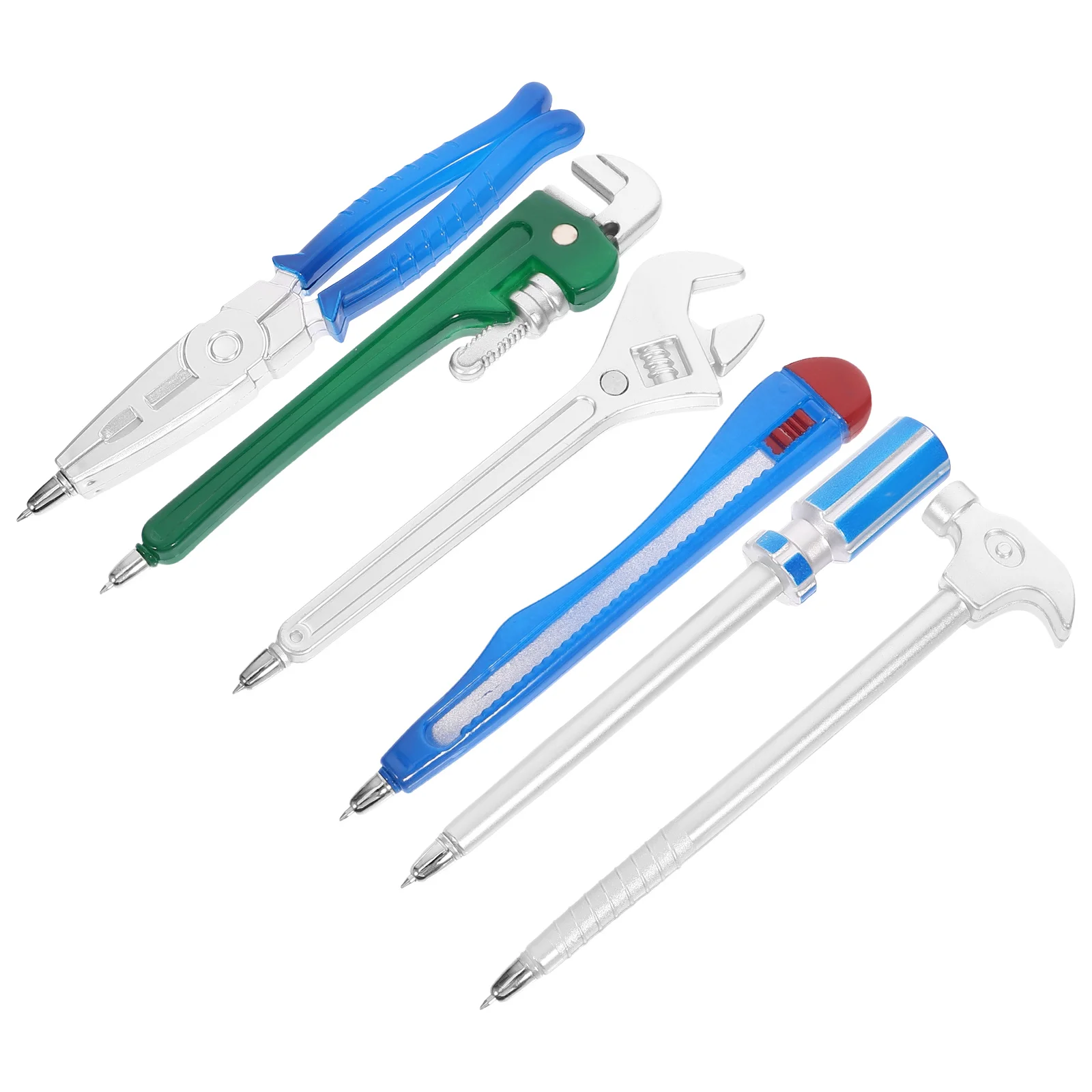 

6 Pcs Hardware Tool Pen Ball Point Pens Black Ink Plastic Colorful for Note Taking Student Colored Ballpoint