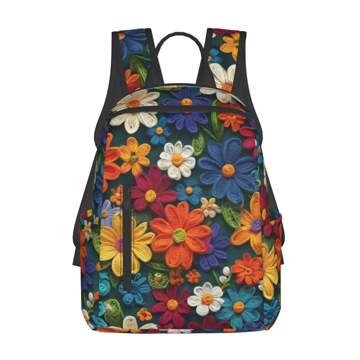 

Mexican Vintage Flroal Rebozos Mexicanos Backpack Daypack Large Capacity BookBag School Bag Shoulder Bags for Men Women