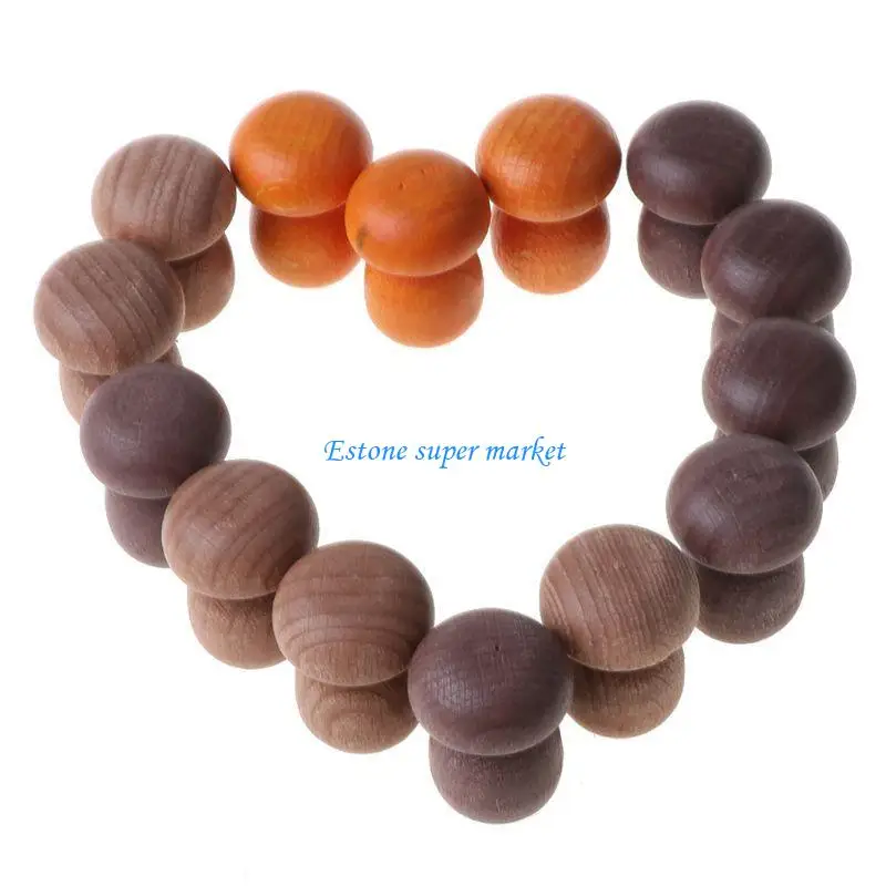 090B 324 pezzi per bambini giocattoli in legno arcobaleno blocco parti sciolte funghi coni building block