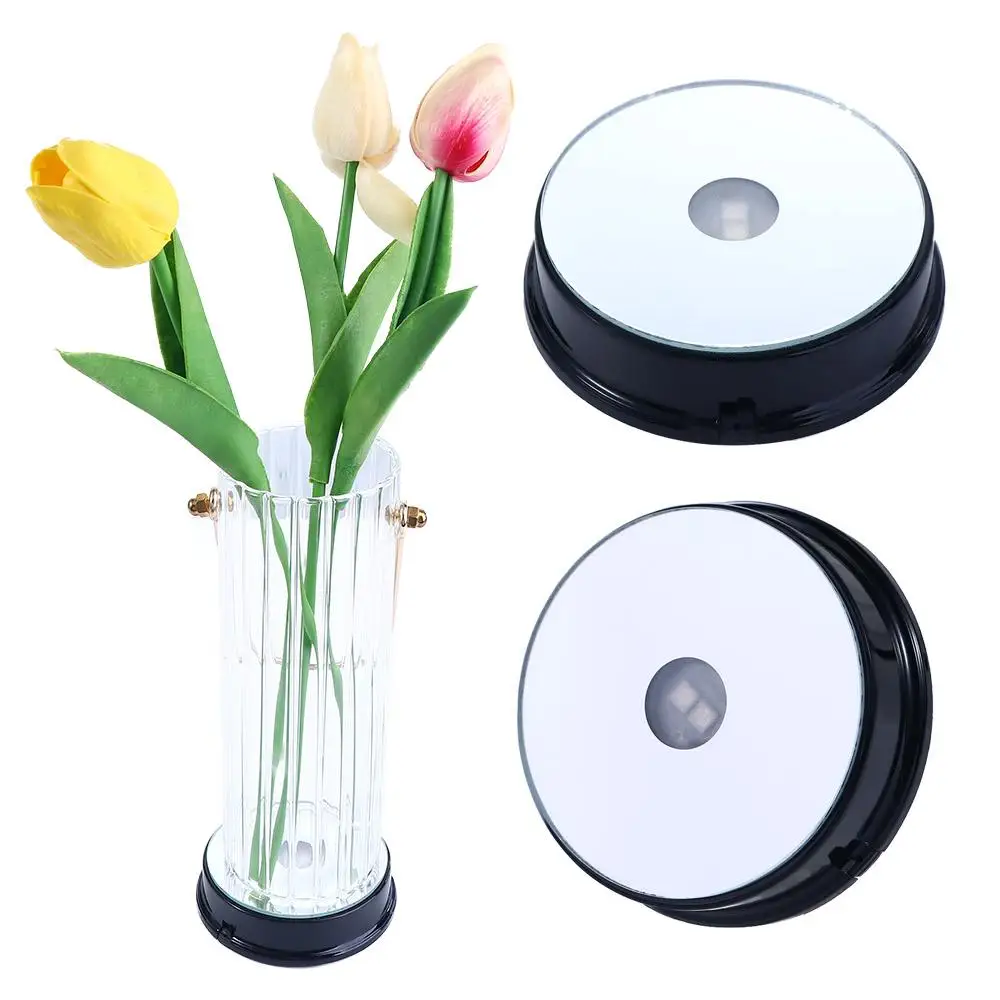 Operate Creative Colorful Gift Showing Black Photography Props Luminous Base Display Stand LED Ornament Crystal Light Base