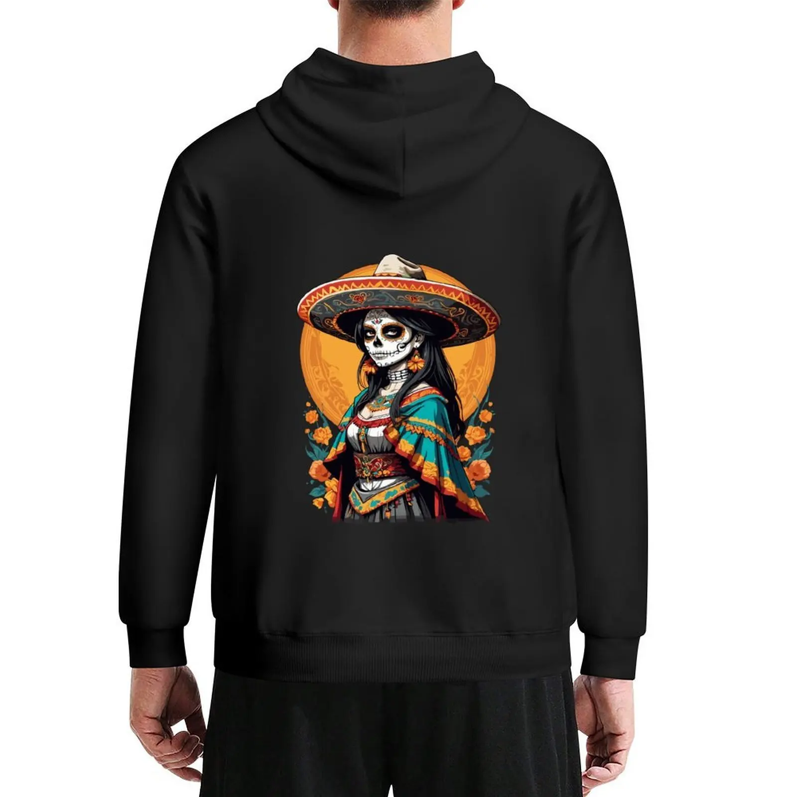 

Iconic Sugar Skull Mexico Skull Streetwear Hoodie aesthetic clothing men's coat autumn autumn clothes new in hoodies and blouses