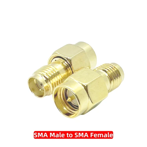 Imagen 2 del producto Adaptador SMA a SMA de Latón chapado en oro, Conector recto macho y hembra, RPSMA a RP-SMA, ángulo recto de 90 grados, divisor de 3 vías T