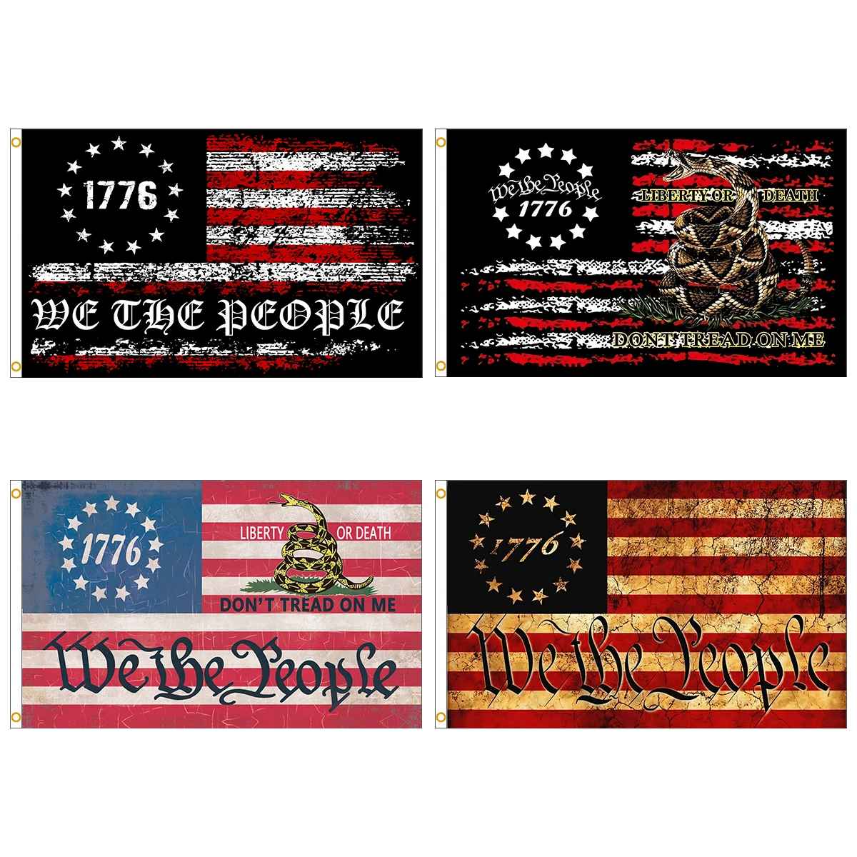 

90X150cm 1776 American We The People Flag Tapestry Outdoor Garden House Walls Decorated With Banners FLAGLAND