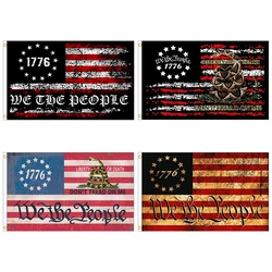90X150cm 1776 American We The People Flag Tapestry Outdoor Garden House Walls Decorated With Banners FLAGLAND
