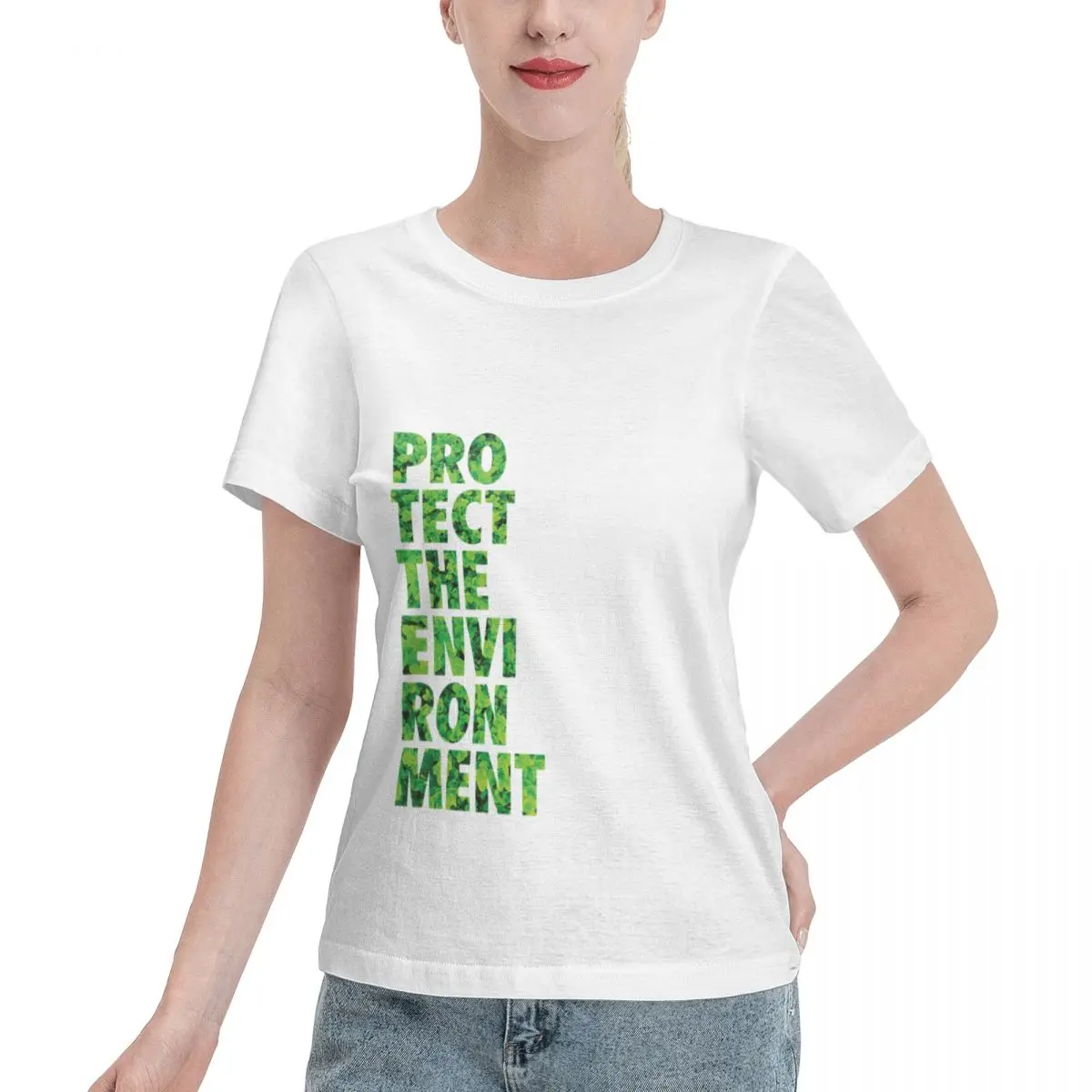 Top Rated Protect The Environment Women's T-shirt Vintage 100% Cotton T Shirt