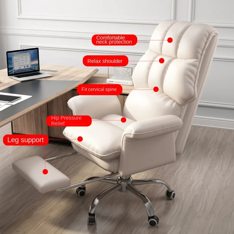 Home Computer Chair Office Chair Gaming Chair Backrest Lifting Swivel Chair Comfortable Long Sitting