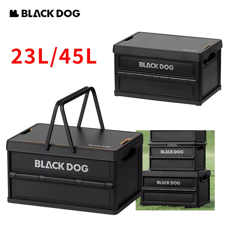 Naturehike BLACKDOG Integrated Folding Storage Box Storage PP Material Open Large Capacity Hollow Handle Stackable Wooden Table