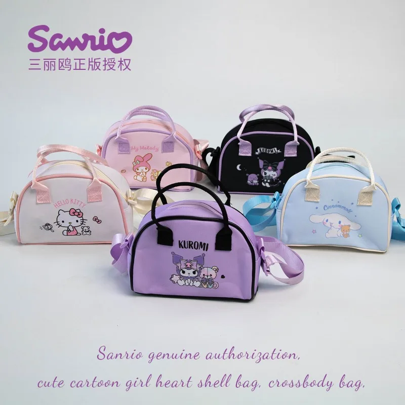 

Sanrio Hello Kitty Kuromi Cinnamoroll Melody Women Crossbody Bag Cute Cartoon Print Tote Bags Durable Polyester Outings