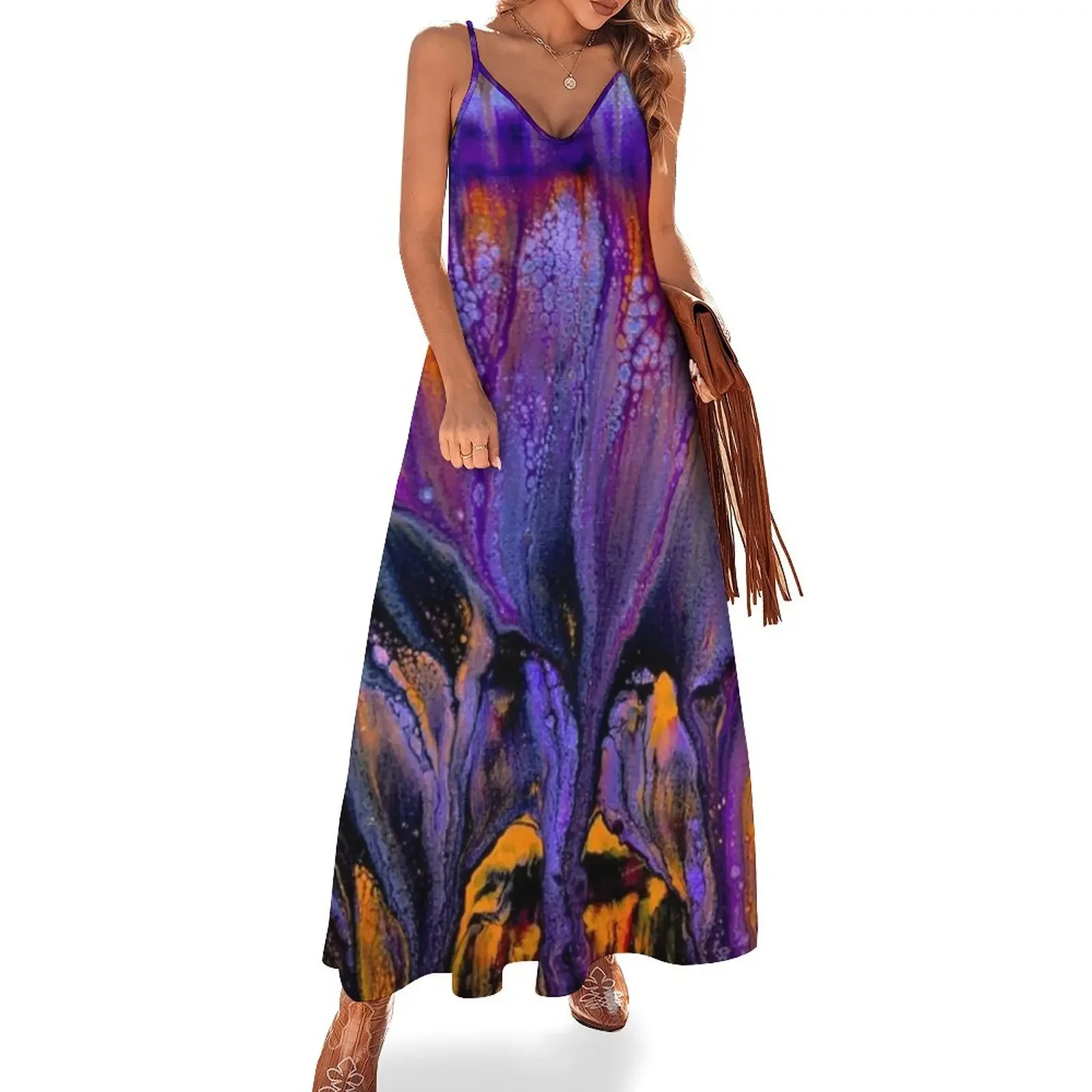 

Vivid Abstract Flowers Sleeveless Dress dresses summer woman 2025 elegant party dress for women 2025