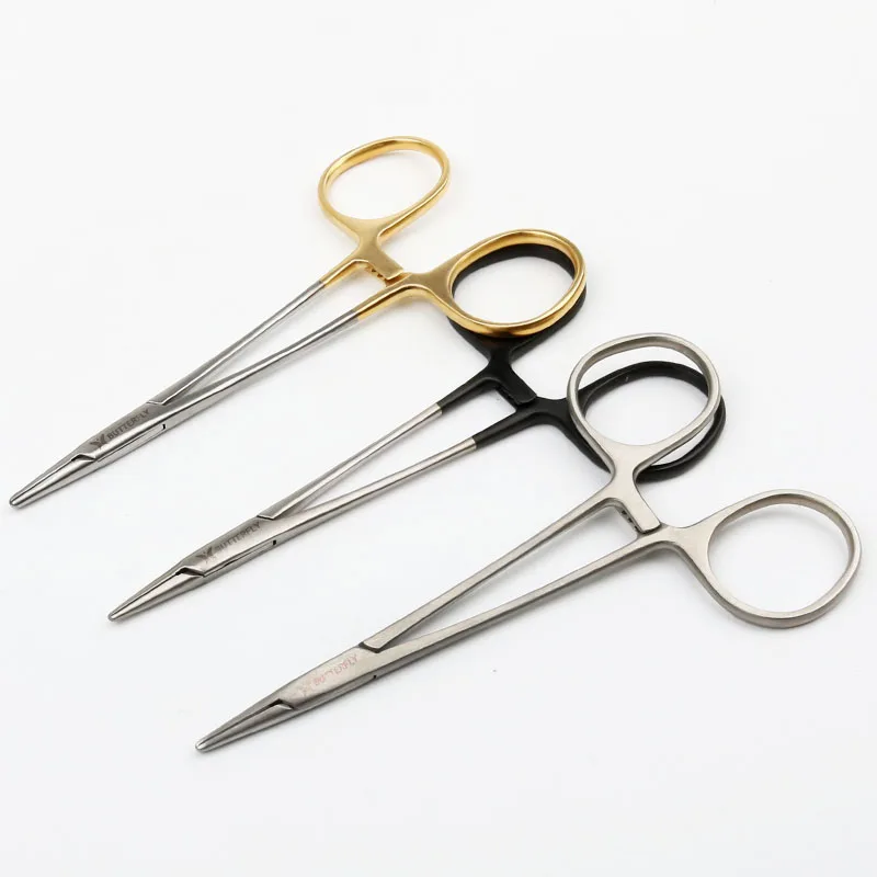 Stainless steel needle-holding pliers Gold shank insert needle-holding pliers Needle-pattern needle-holding pliers cosmetic tool