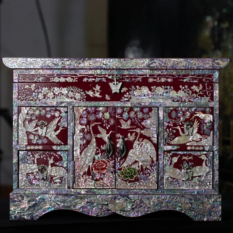 Intangible Cultural Heritage Vintage Lacquer Jewelry Box Storage Box Shells