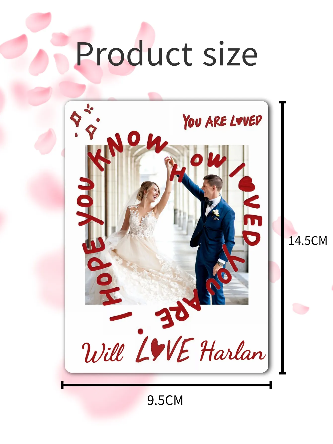 1pc Customized Love Refrigerator Magnet Valentine's Day Wedding Gift Personalized Locker Magnet Customized Refrigerator Magnet - view 6