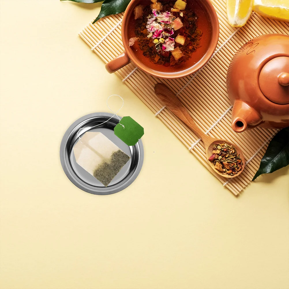 

Tea Bag Saucer 304 Stainless Steel Lightweight Holder Tray For Tea Bags Storage Coaster Desk Mat Home Bar Restaurant Use