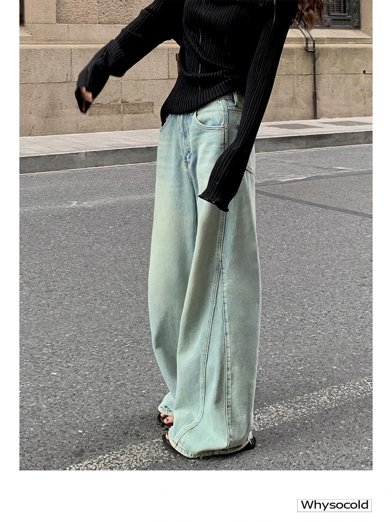 

Женские летние джинсы свободного кроя с широкими штанинами, высокой талией, удлиняющие ноги, повседневные, прямые, в пол