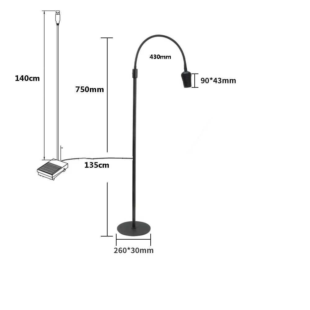 10W UV Colloidal Curing Lamp With Foot Switch Floor Lamp Manicure Nail Dryer Curing Lamp Gel Varnish Eyelash Glue Curing Lamp