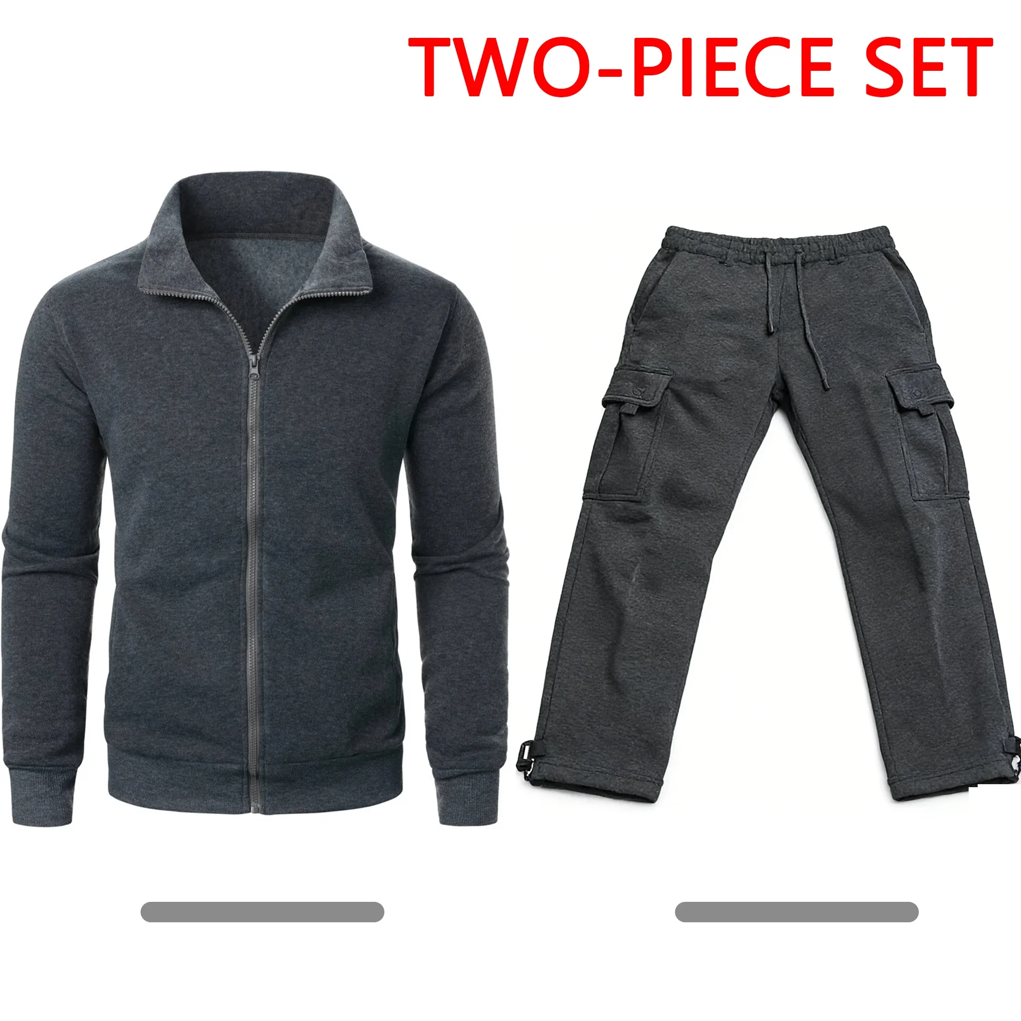 

2025 New Winter Thermal Fleece Tracksuit Set Men Women Casual Zipper Hoodie Jogger Pants 2 Piece Gym Sports Outfit Sweatpants