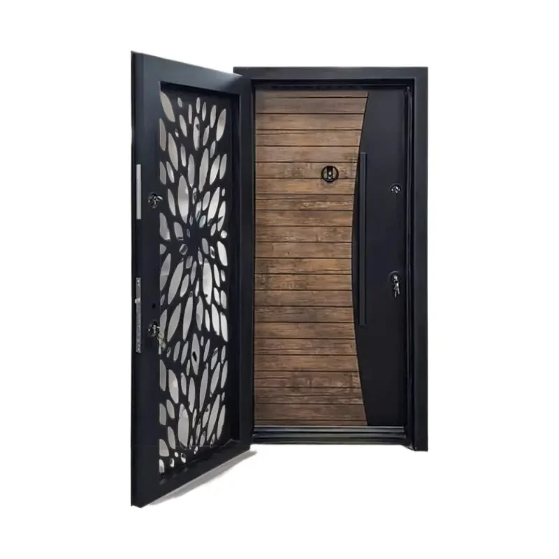 Customizable Steel Security Door with Russian Plug MDF Armored Anti Theft Iron Entry Door for Home Protection
