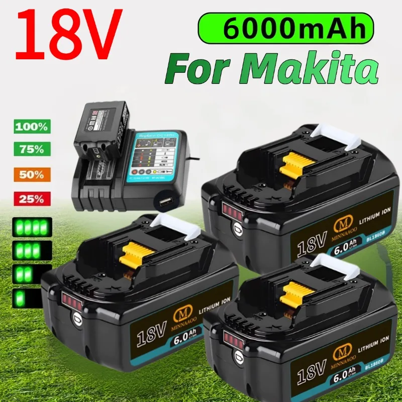 

НОВЫЙ 100% оригинальный аккумулятор для Makita 18 В BL1850b BL1860 BL1830, оригинальный Совместимый аккумулятор LXT400