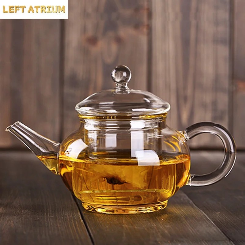 250ml Mini Small Glass Teapot With Filter Kung Fu Tea Maker Teaset Household Heat Resistant Flower Tea Pot Teaware