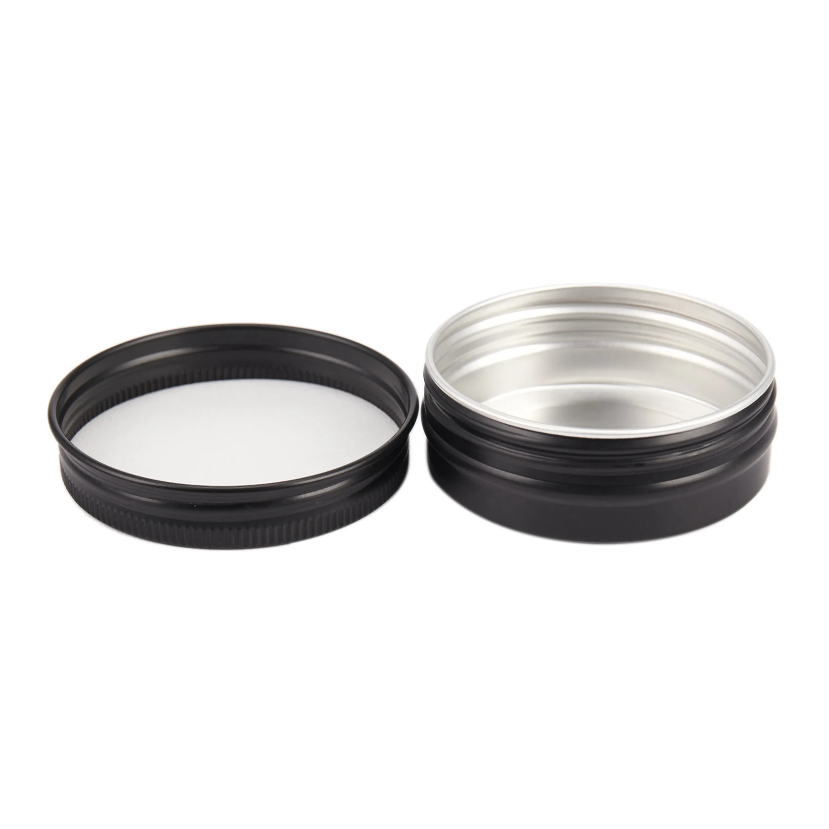 Kaleng Aluminium - 120 Pak 1Oz / 30G Wadah Timah Logam Bulat Kaleng Atas Sekrup Kaleng Perjalanan Lilin Sampel Kosmetik-ABQU