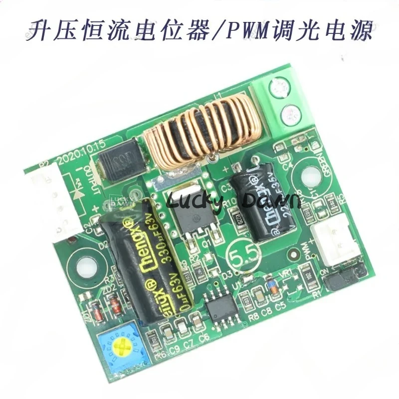 

DC-DC Boost постоянный ток ШИМ светодиодный модуль питания с регулируемой яркостью 12/24 В 15/18/24/36/48/60 В