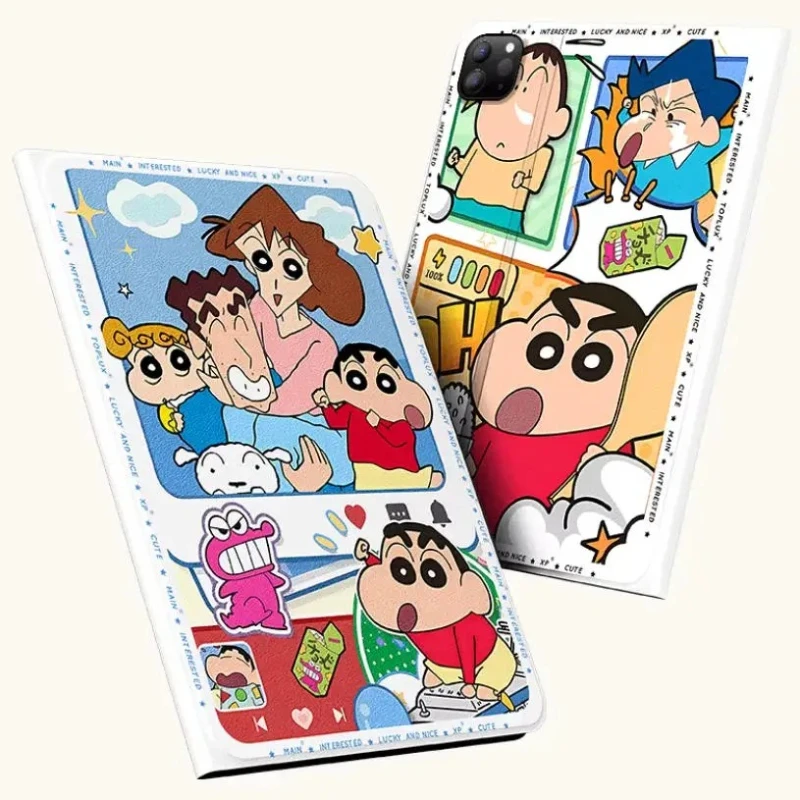 

Чехол для iPad Crayon Shin-chan: для iPad 8, 9, 10, 10.2 дюйма, Air 4, 5, 10.9 дюйма, M2, M3, A16, 11 дюймов, Pro 4, 5, 6, 12.9 дюйма, M4. Защитный чехол для планшета.