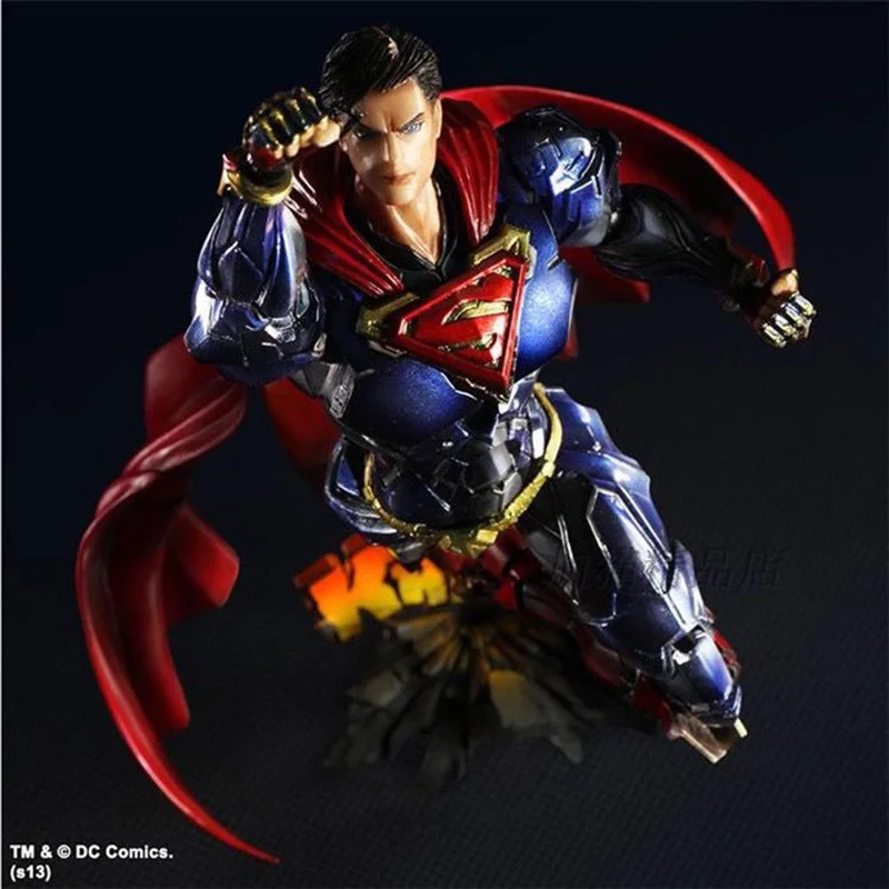

Play Arts Kai Superman Variant Action Figure Justice League Super Hero Pvc Articulated High-Mobility Collectible Toys Gifts 26cm