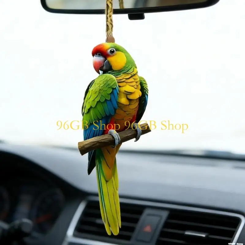 96GB Stylish Flat Macaw Design Vehicle Embellishment Suitable for Modern Auto Decors