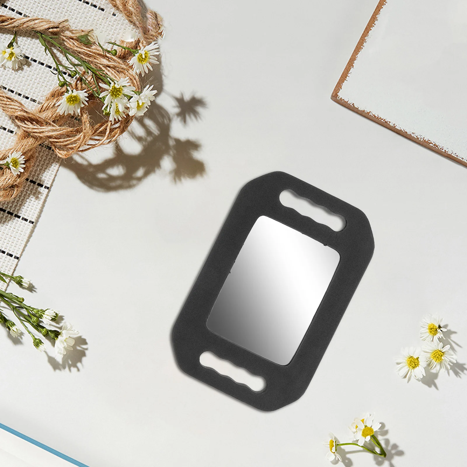 이발사 거울 휴대용 직사각형 폼 백 안티드롭 깨지지 않는 디자인 헤어 살롱 욕실 메이크업 그루밍 거울