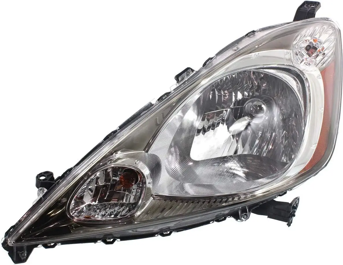 

Driver Side Headlight for Honda Fit 2009-2011 Halogen With bulb(s) Fits Sport, Chrome Bezel Replaces # 33150TK6A11