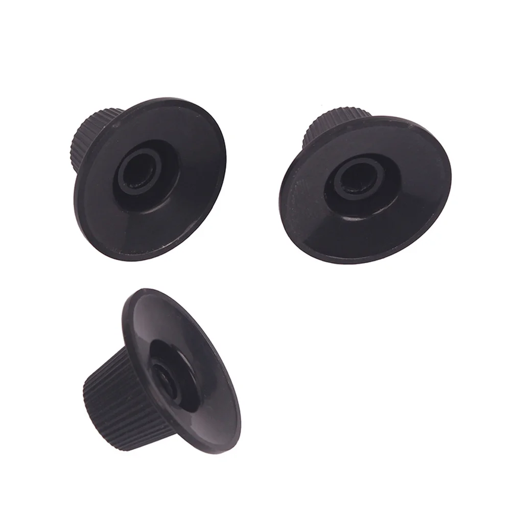 

3 pcs Neck Volume Control Knobs Cap Tone Control Knob Flat Top For Electric Guitar Bass Replacement Parts Black